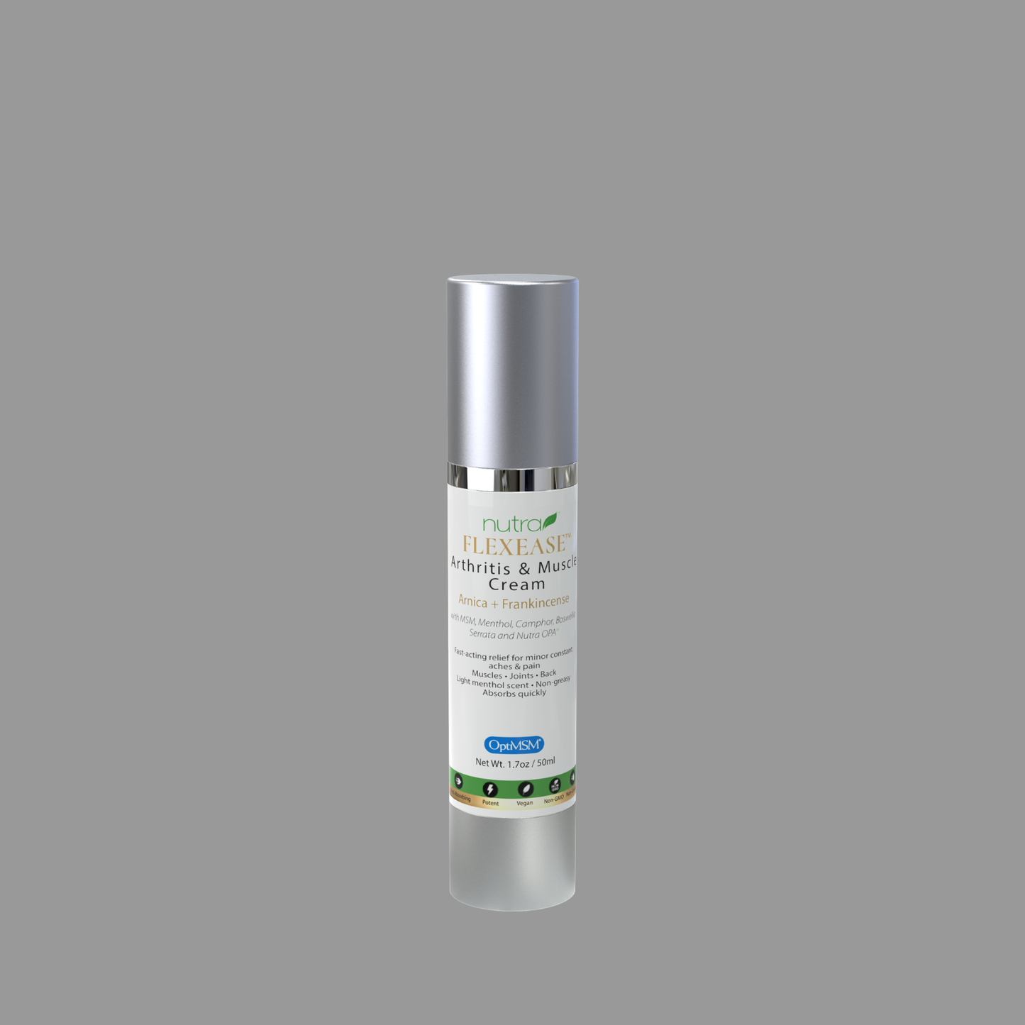 FlexEase MSM Daily Comfort Cream™ 1.7oz / 29.6ml Airless (Arthrititus)