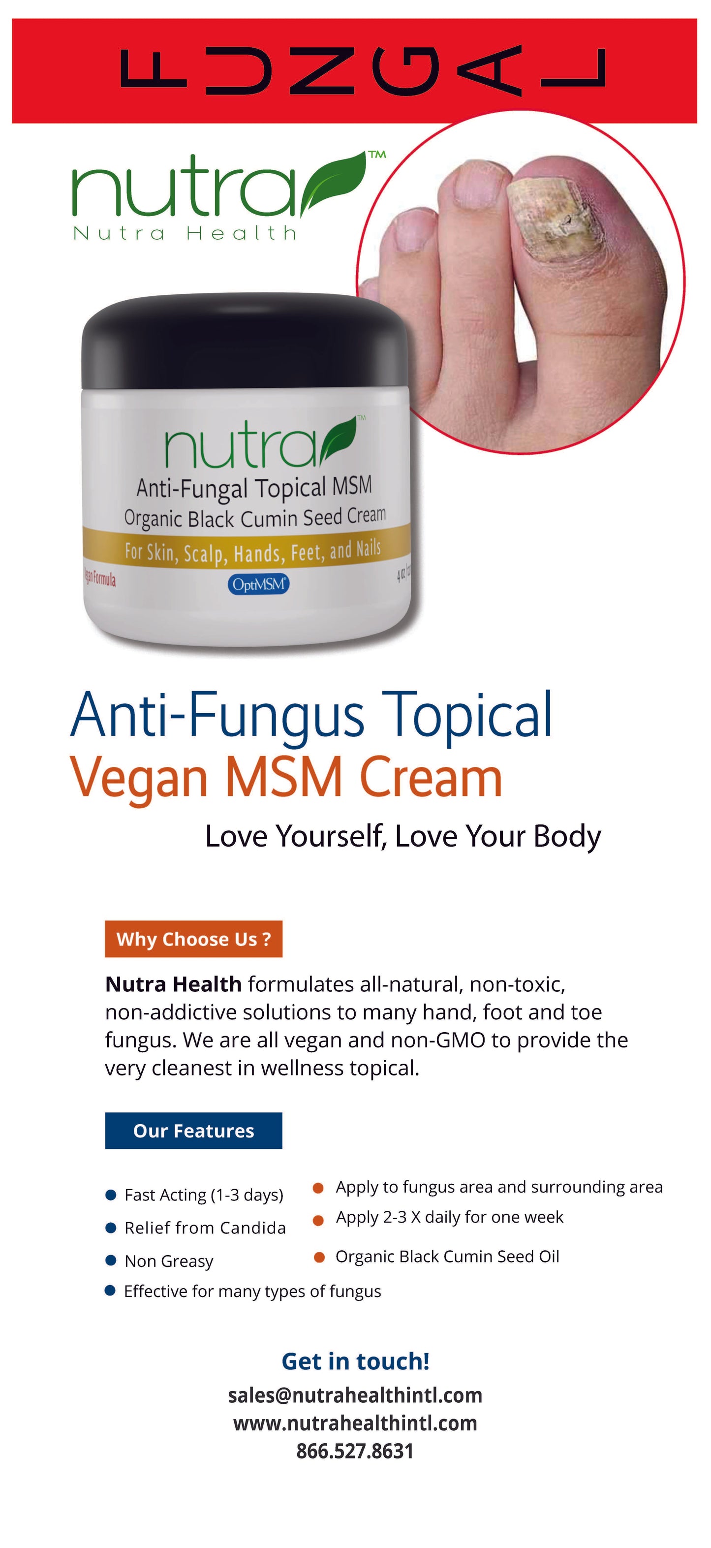 Anti-Fungal MSM with Black Cumin Cream Marketing Materials