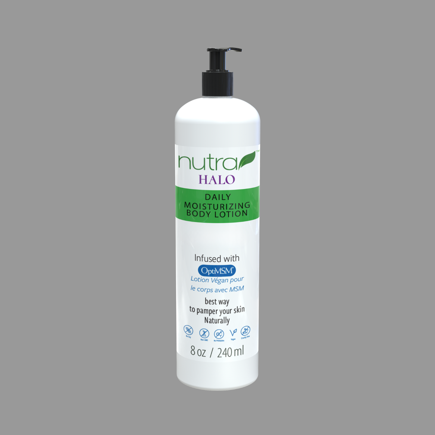 Halo Daily Moisturizing MSM Lotion 8oz/240ml Pump