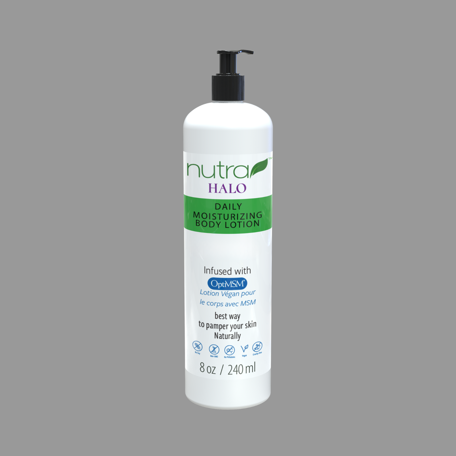 Halo Daily Moisturizing MSM Lotion 8oz/240ml Pump