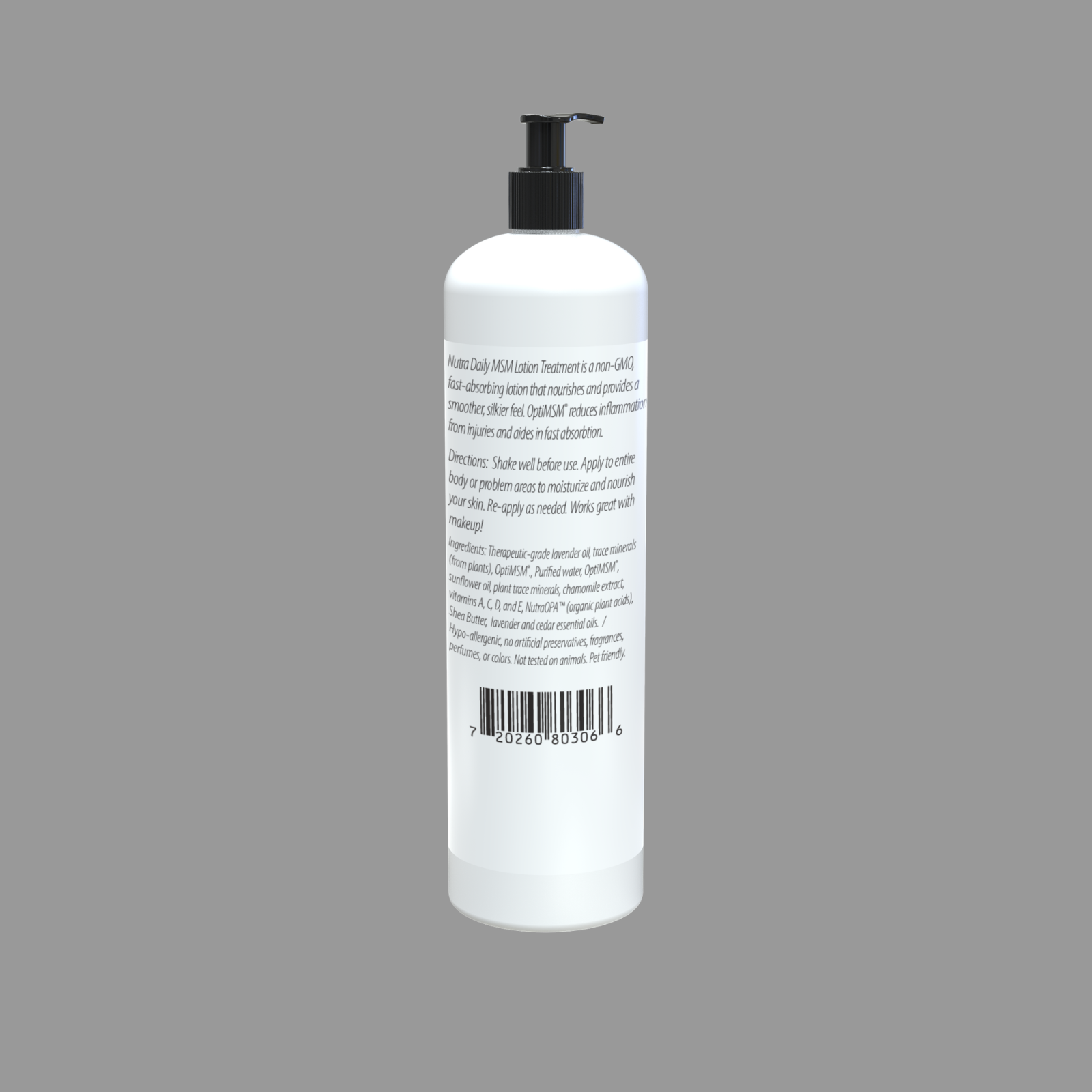 Halo Daily Moisturizing MSM Lotion 8oz/240ml Pump