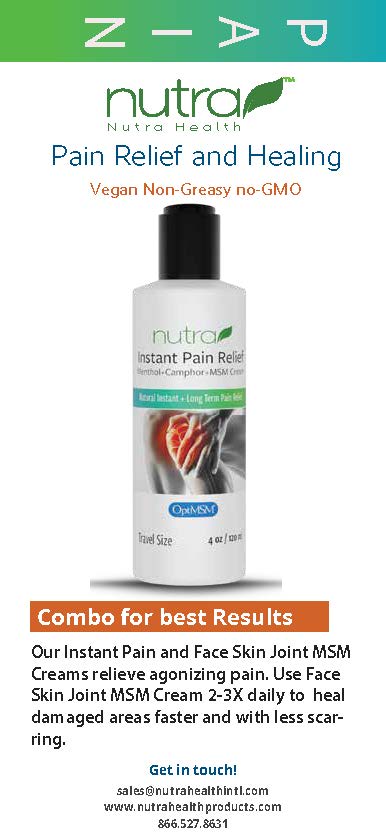 Instant Pain Relief MSM Cream Marketing Materials