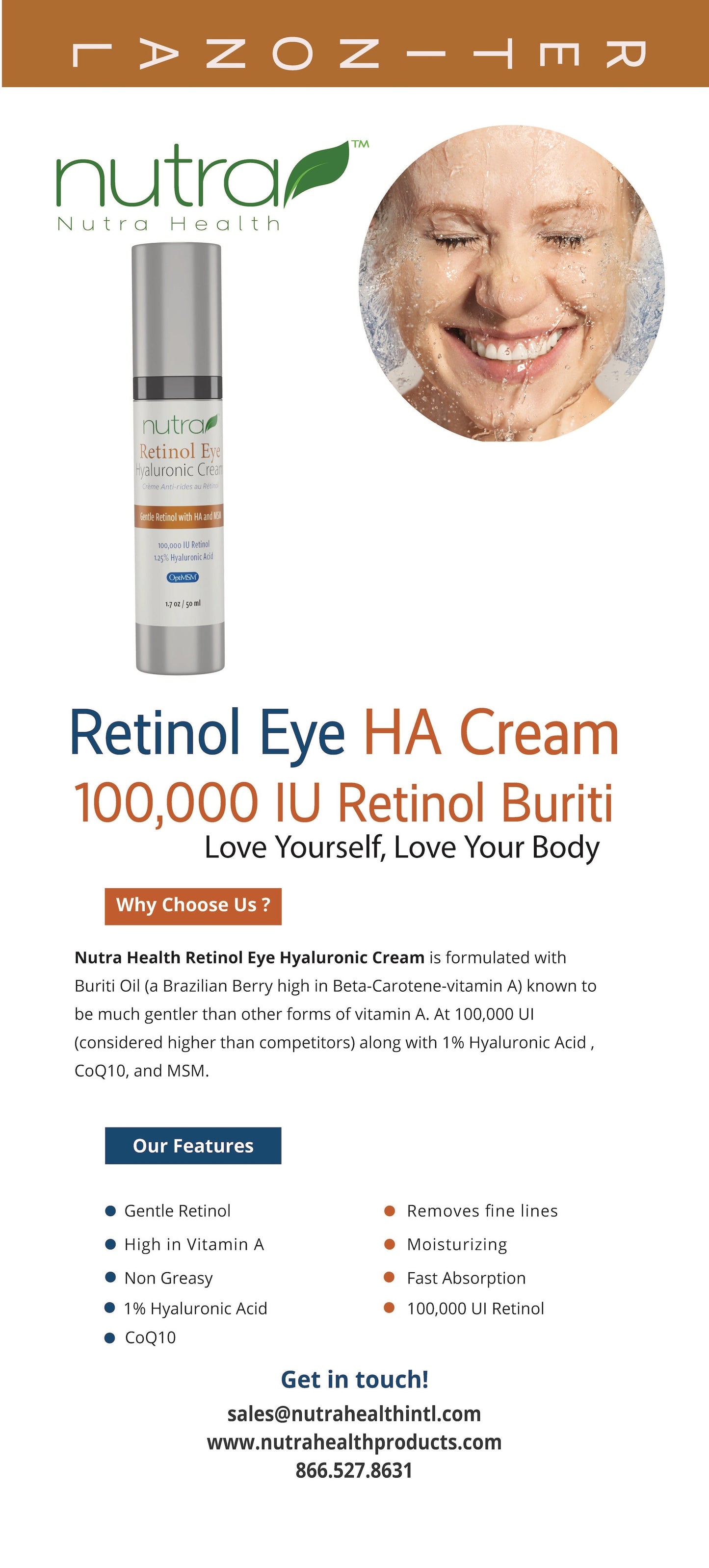 Golden Retinol Eye Serum Marketing Materials