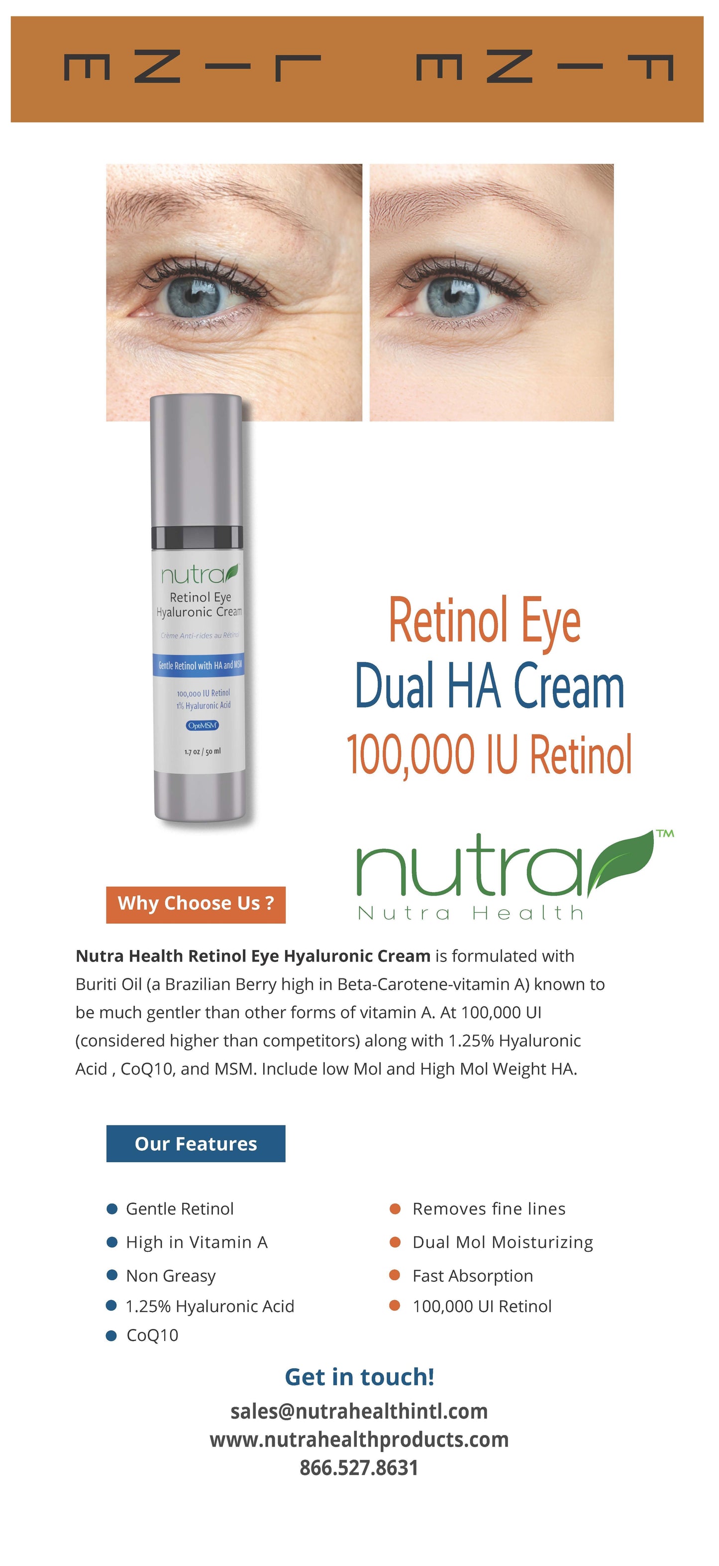 Golden Retinol Eye Serum Marketing Materials