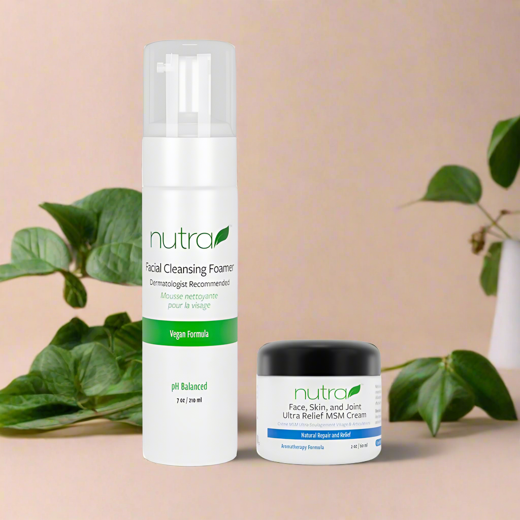 Face Skin & Joint Ultra Relief MSM Cream 2oz & Facial Cleansing Foamer 7oz Combo - Save $9.00